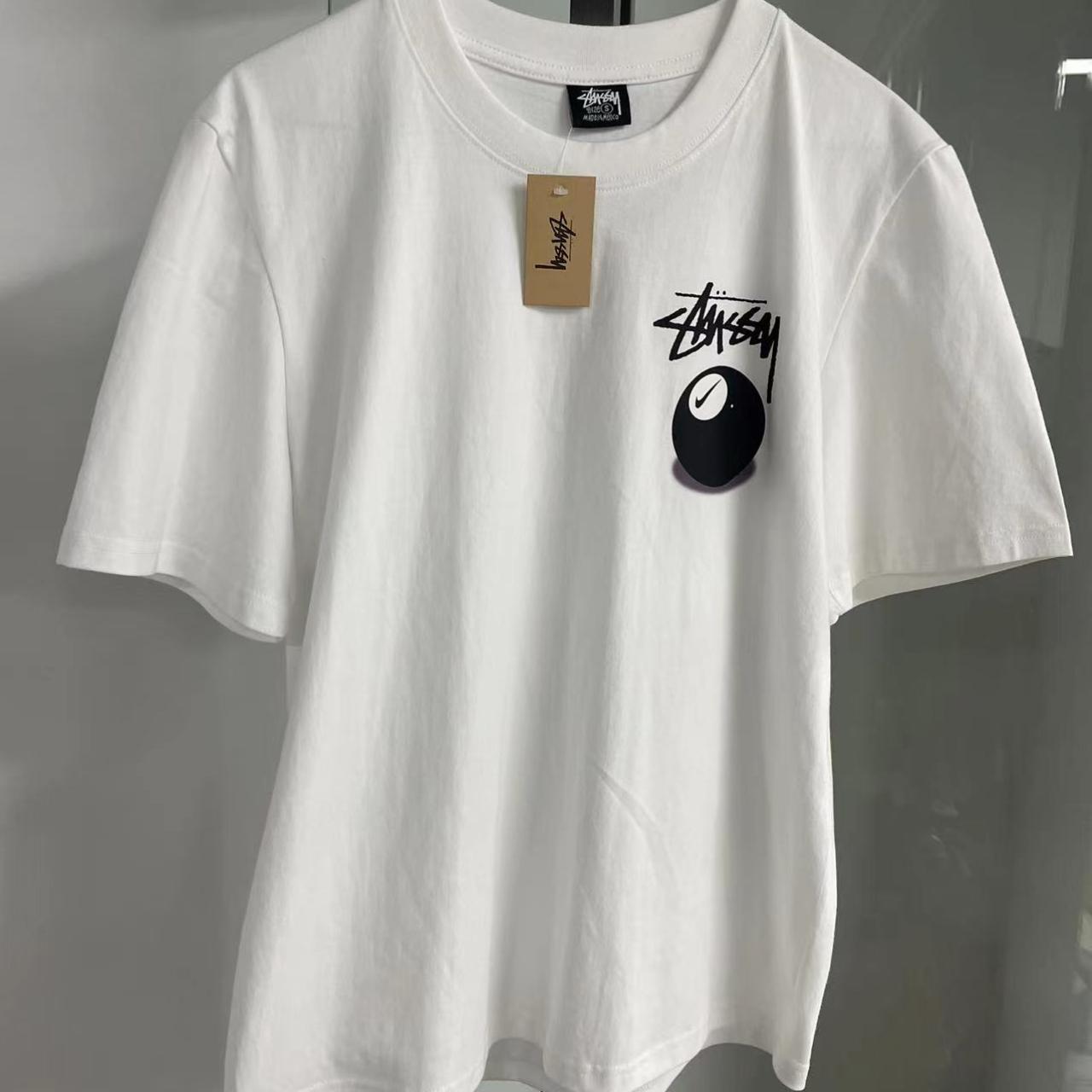 Stussy White T-shirt Accurate size 3 Size With... - Depop