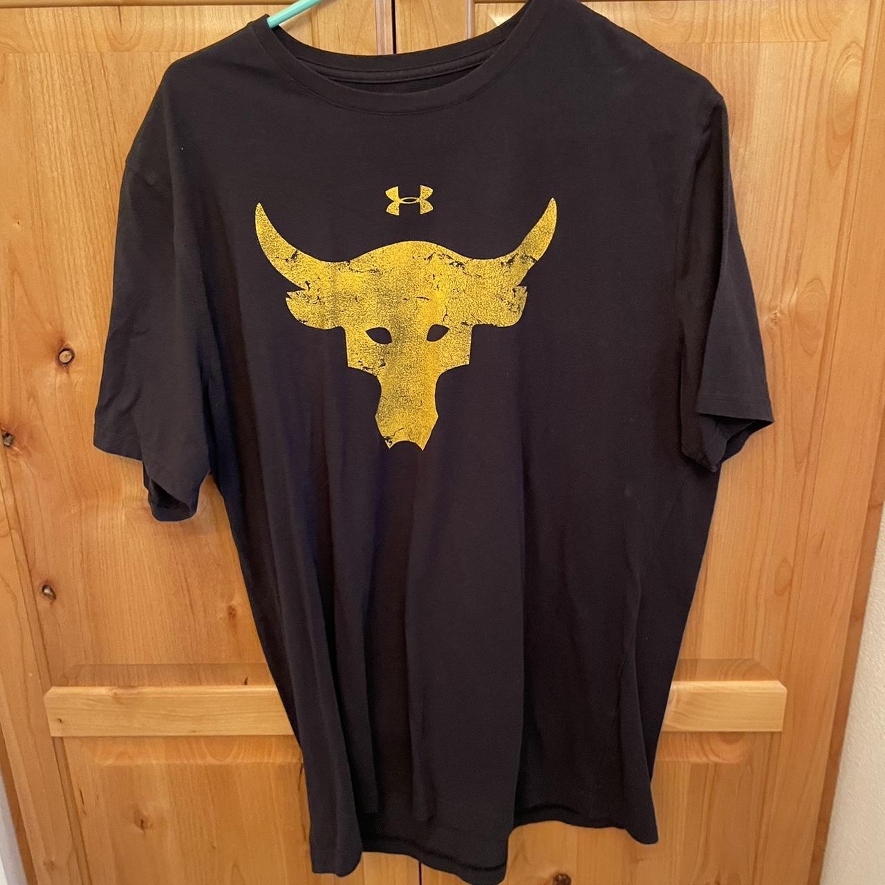 Under armor navy project rock shirt men’s large - Depop