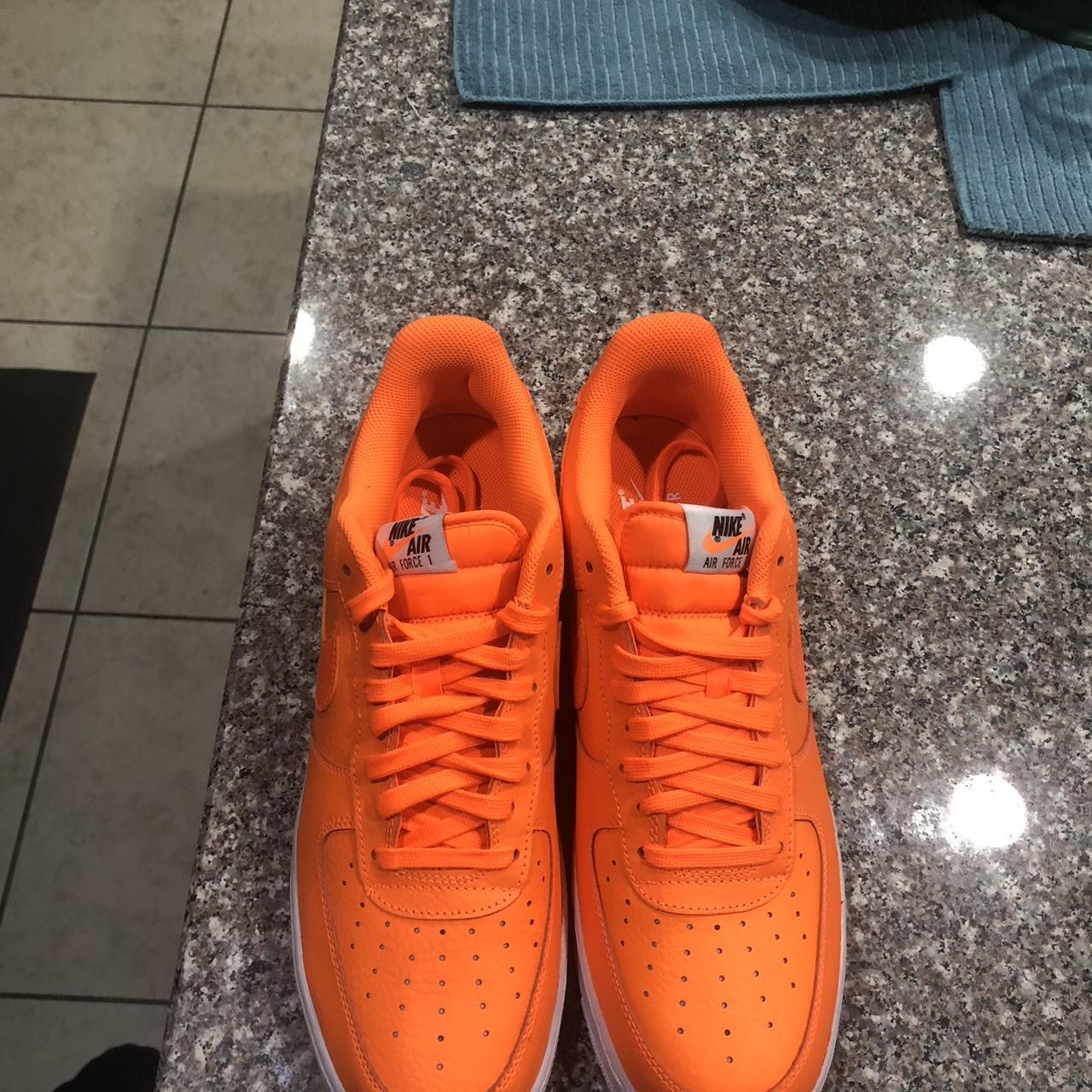 Just do it orange Nike Air Force 1 low Depop