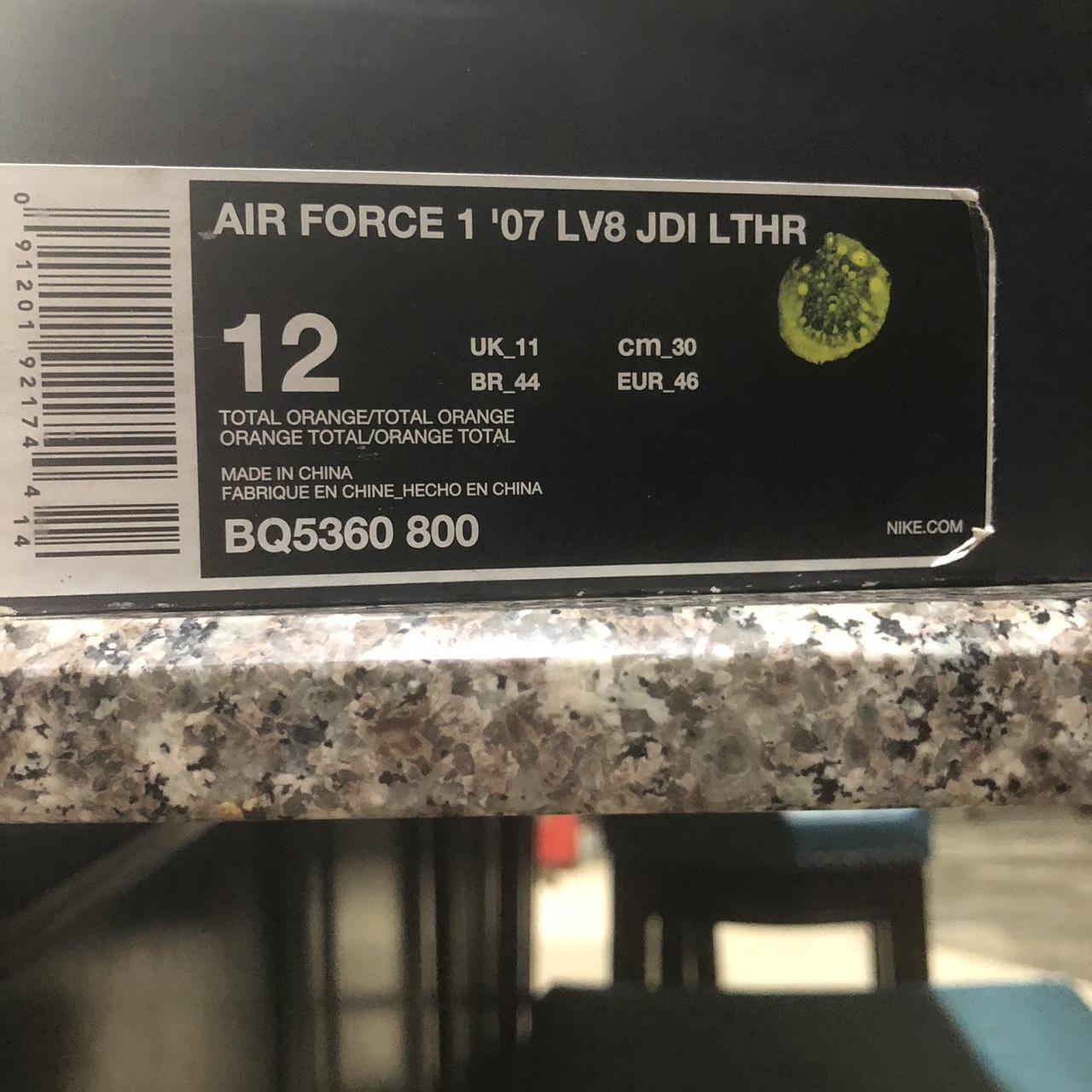 Just do it orange Nike Air Force low Depop