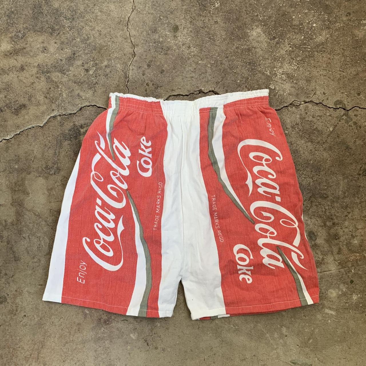 Coco cola Vintage all over print shorts More... - Depop