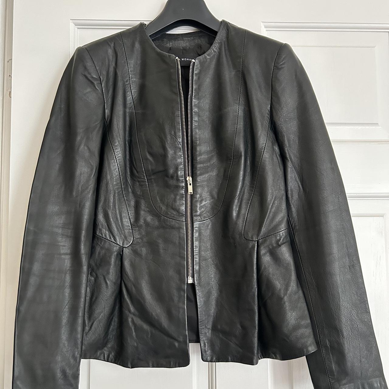 Zara Woman leather jacket - Depop