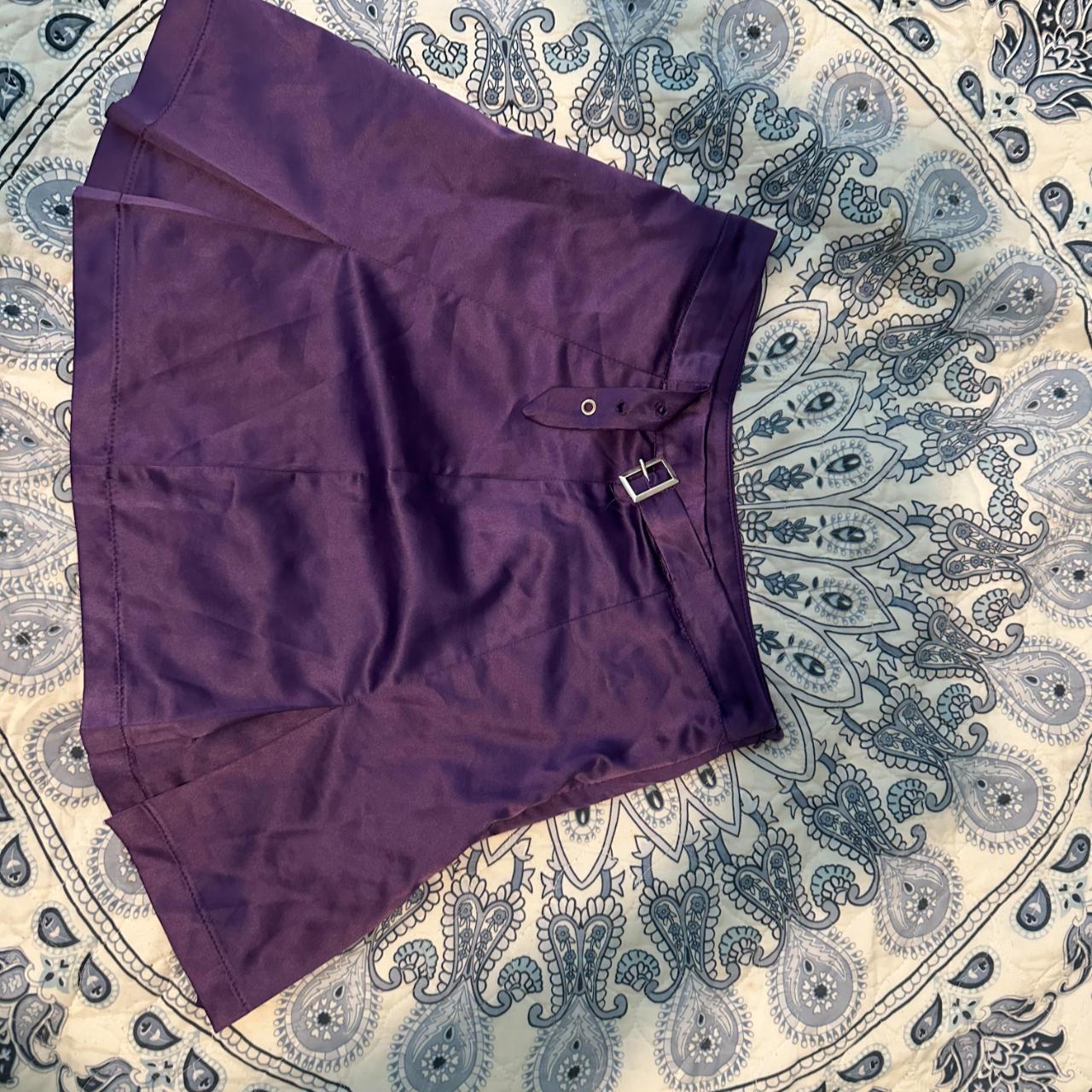 Urban Outfitters purple satin-like skirt in xs.... - Depop