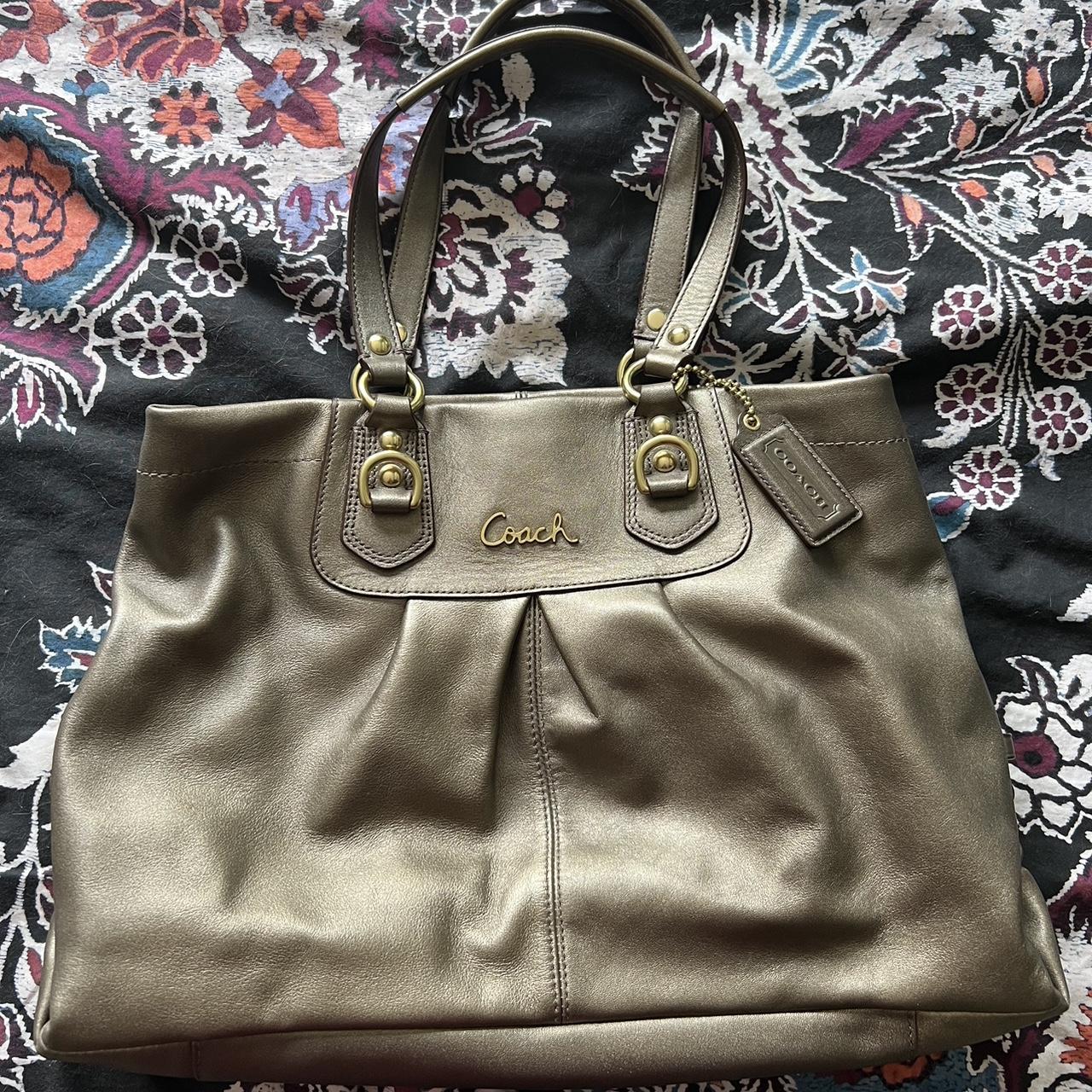 Women's Coach Khaki store design shoulder bag