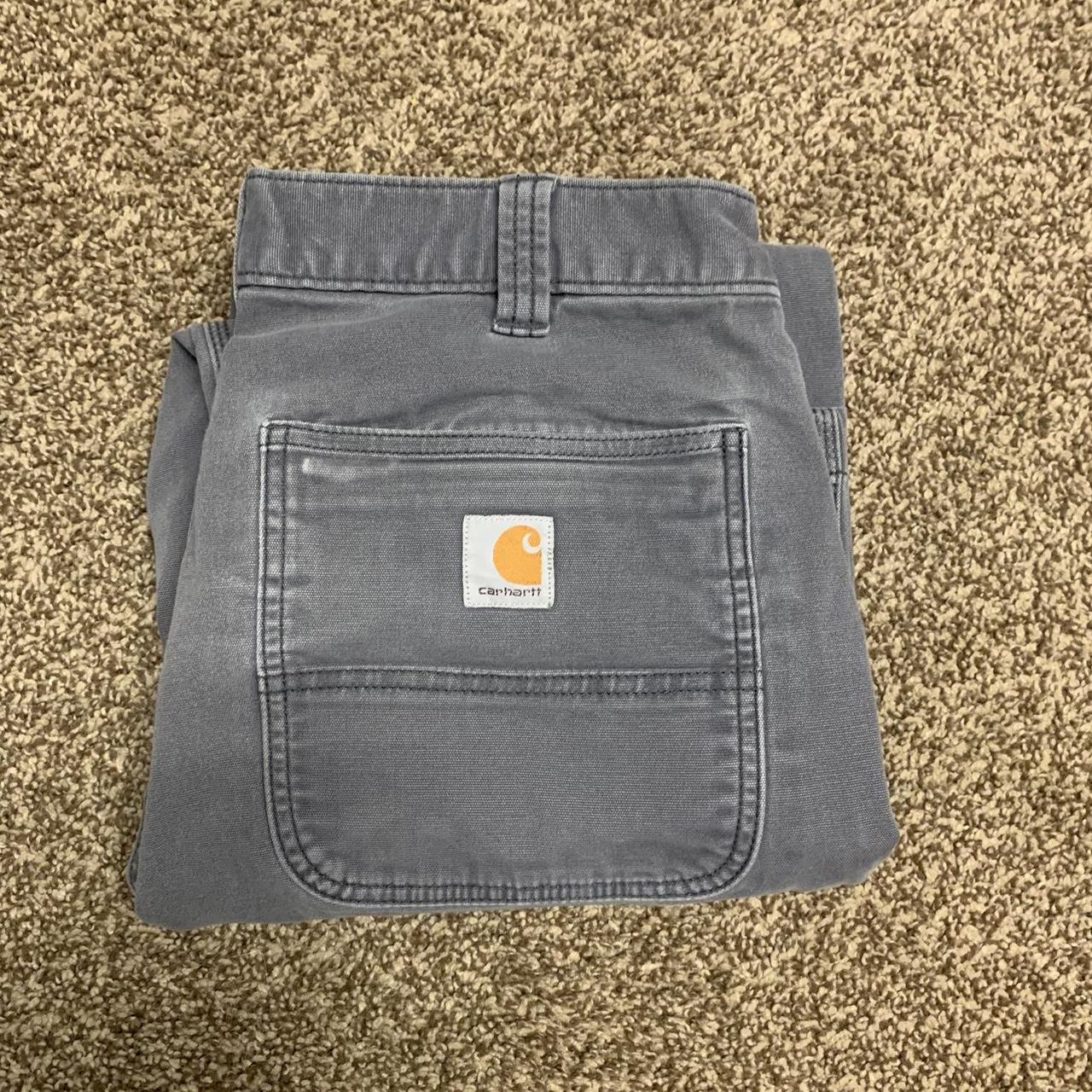 Carhartt Pants Double Knee Paint Stain Still Depop   P0 