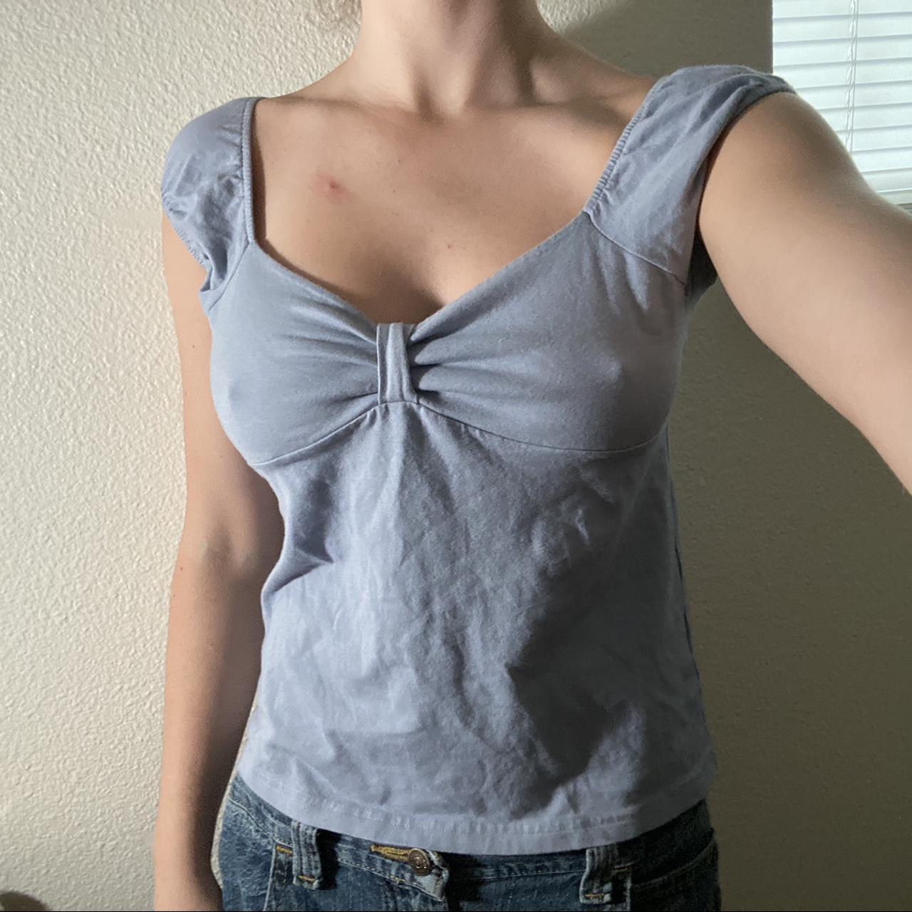 Brandy Melville baby blue top small (Wore it once... Depop