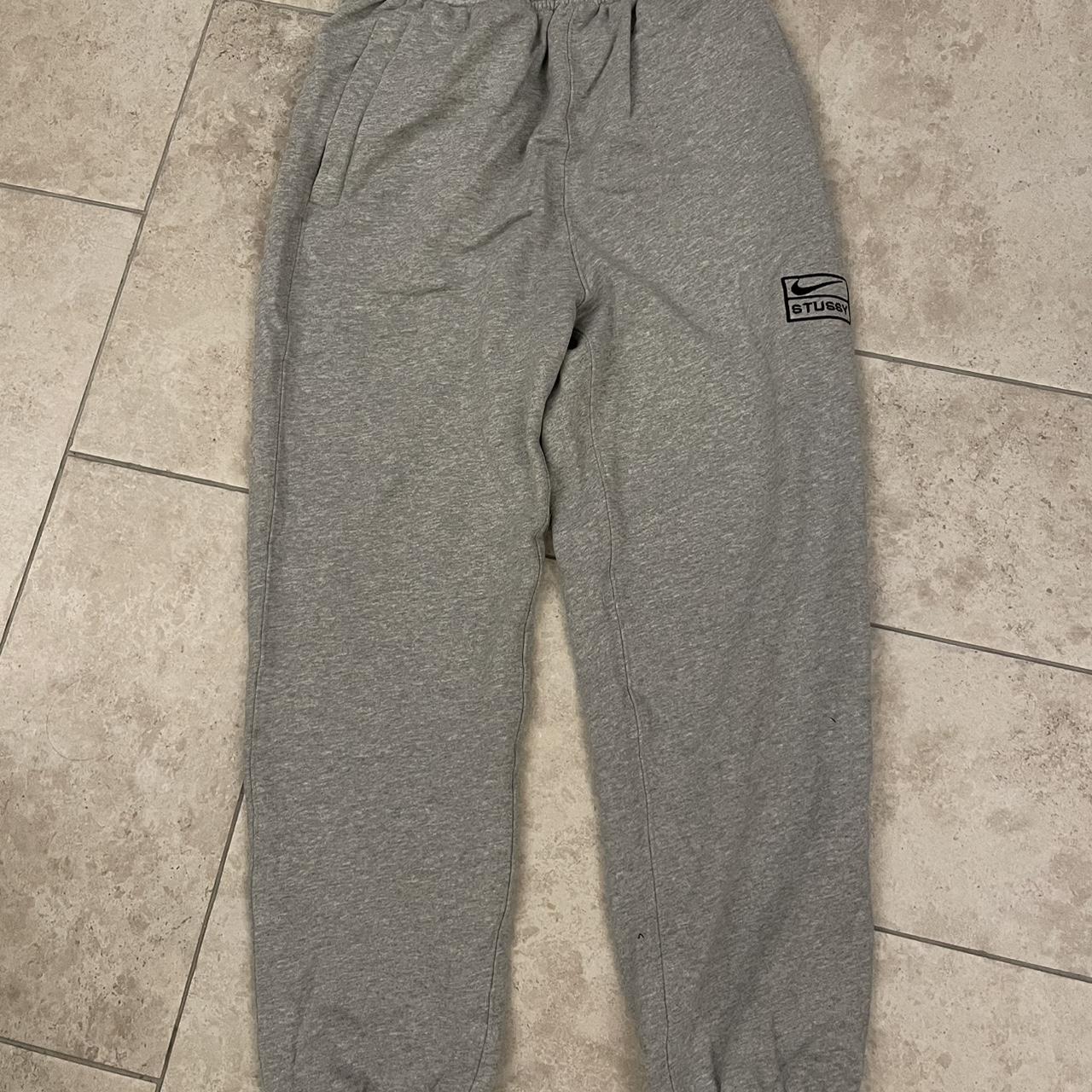 Grey Nike x stussy joggers Size m Brand new... - Depop