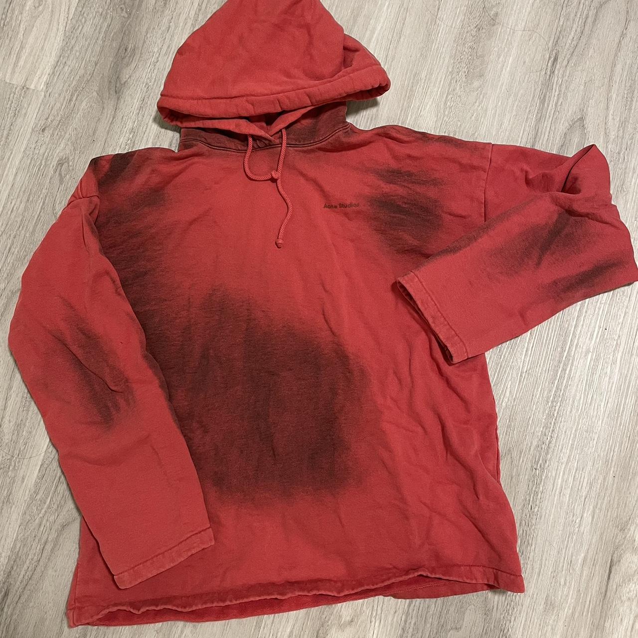 Acne studios red outlet hoodie