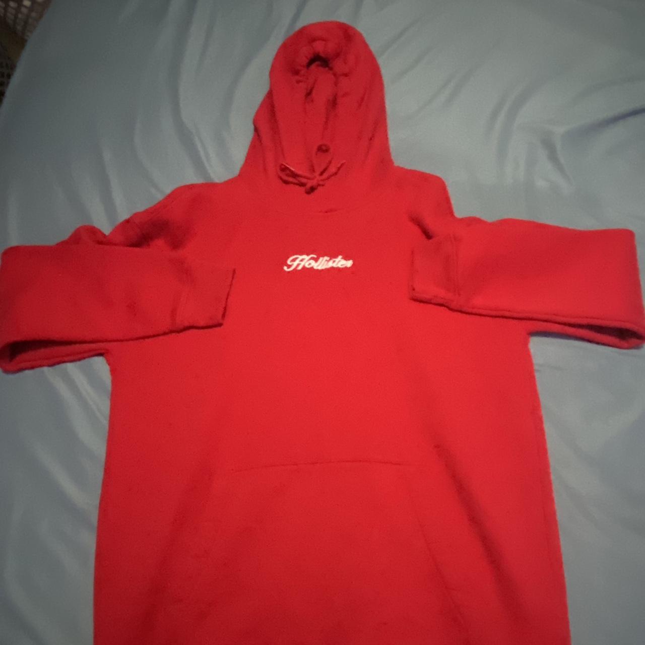 red Hollister hoodie Large brand new - Depop