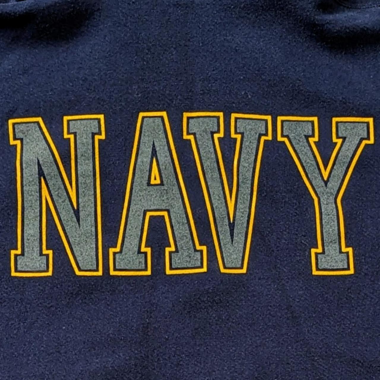 Soffe US Navy Blue and Yellow Long Sleeve Cotton... - Depop