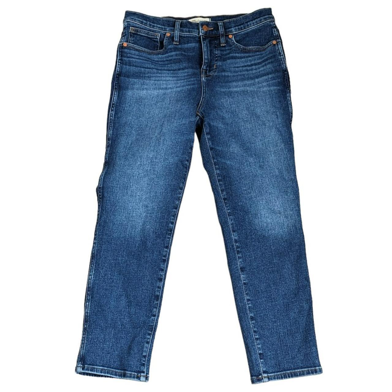 Madewell Stovepipe Jeans Straight Leg High Rise Blue... - Depop
