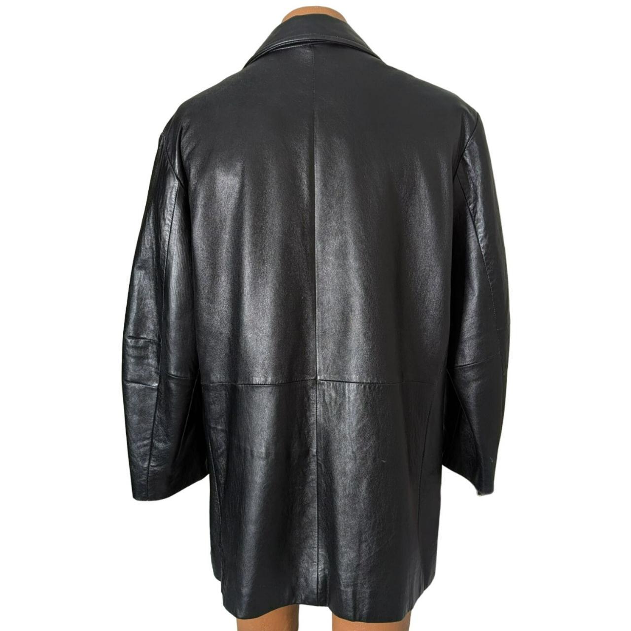 Vintage Wilsons Leather Mens Black Lambskin Coat... - Depop