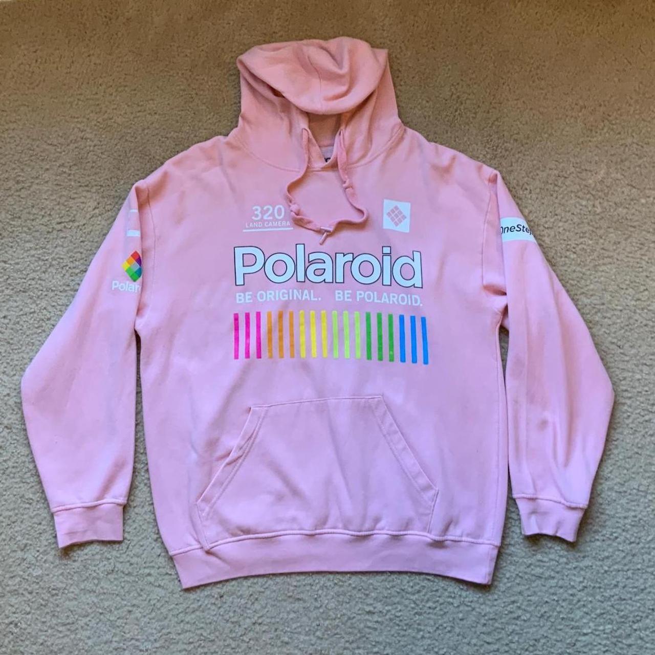 Pink store polaroid hoodie