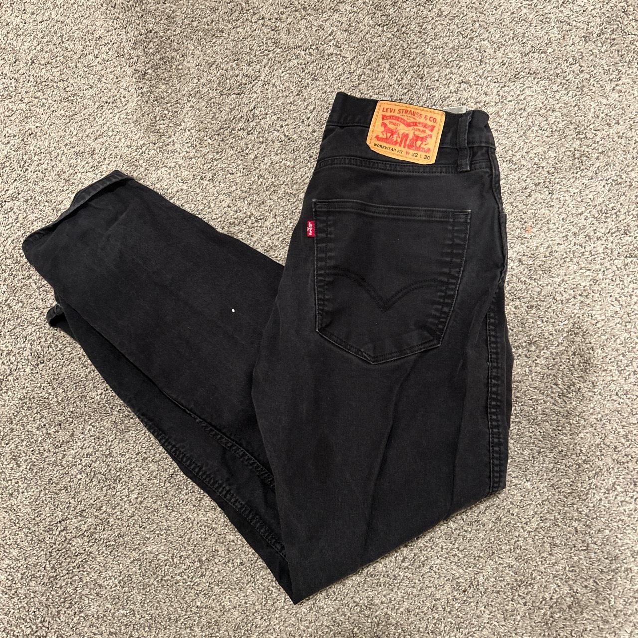 Levi’s black straight cut pants 32x30 - Depop