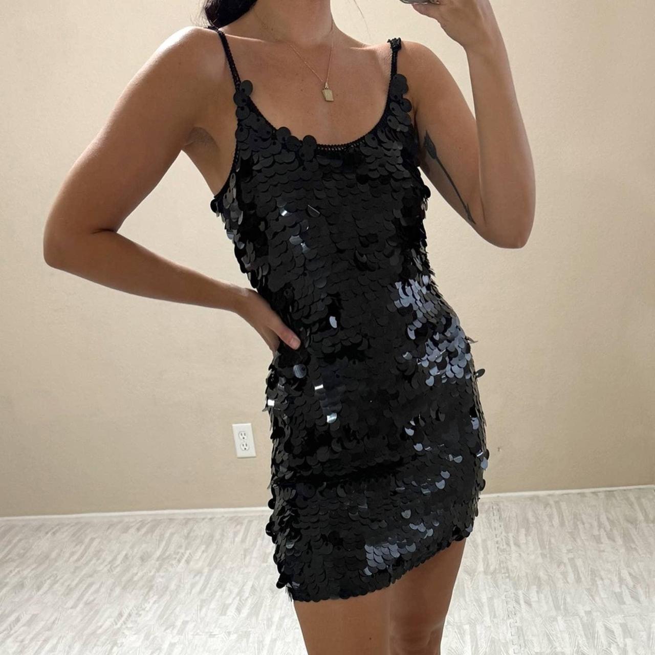 Bebe black clearance sequin dress