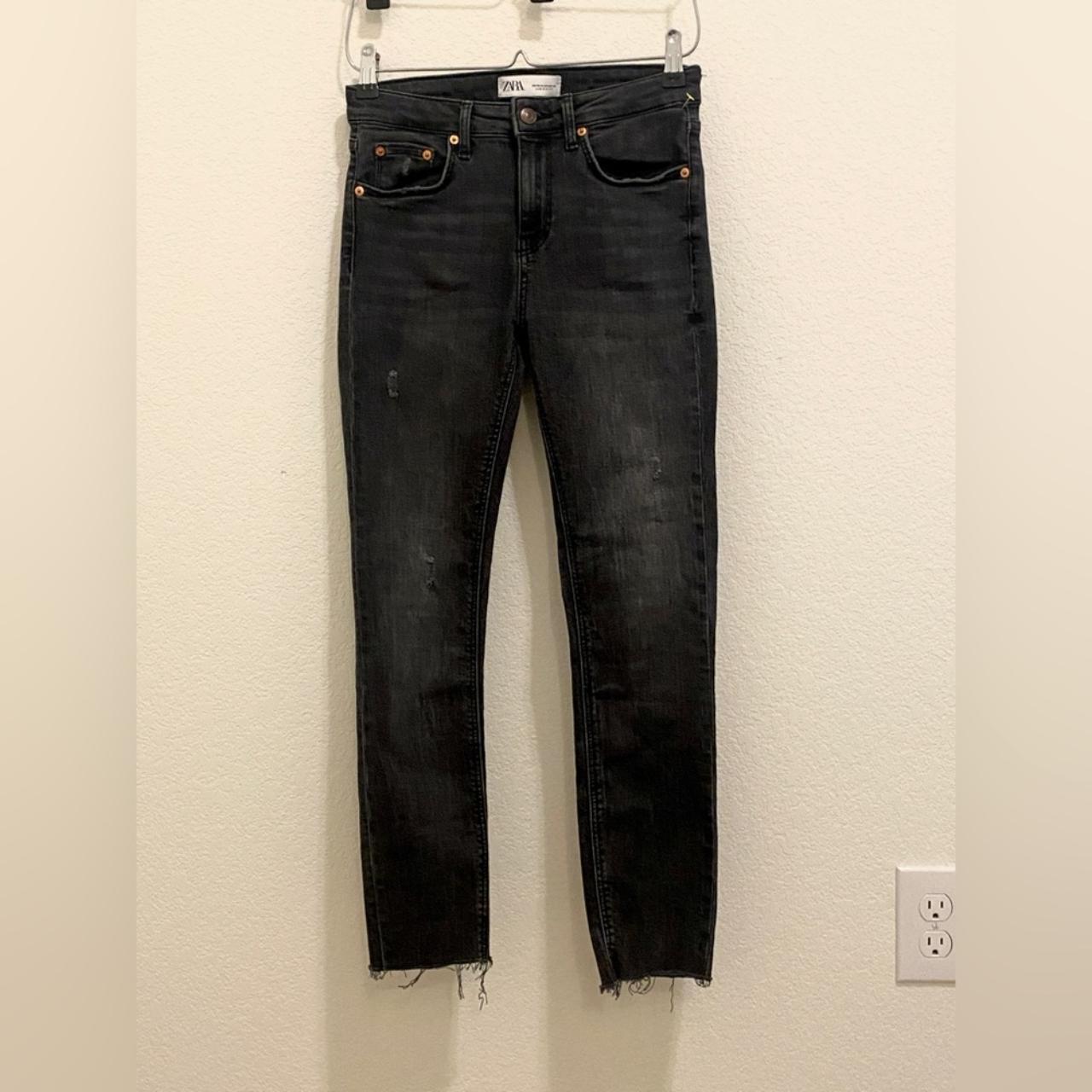 Video attached >Zara AnkleLength Jeans with Raw... Depop