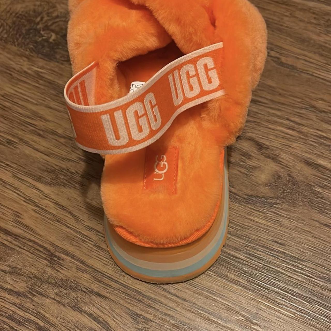 Platform Orange ugg slides Depop
