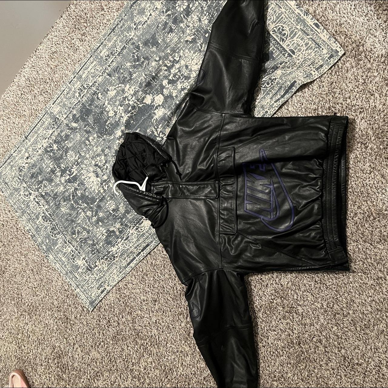 Supreme leather anorak online