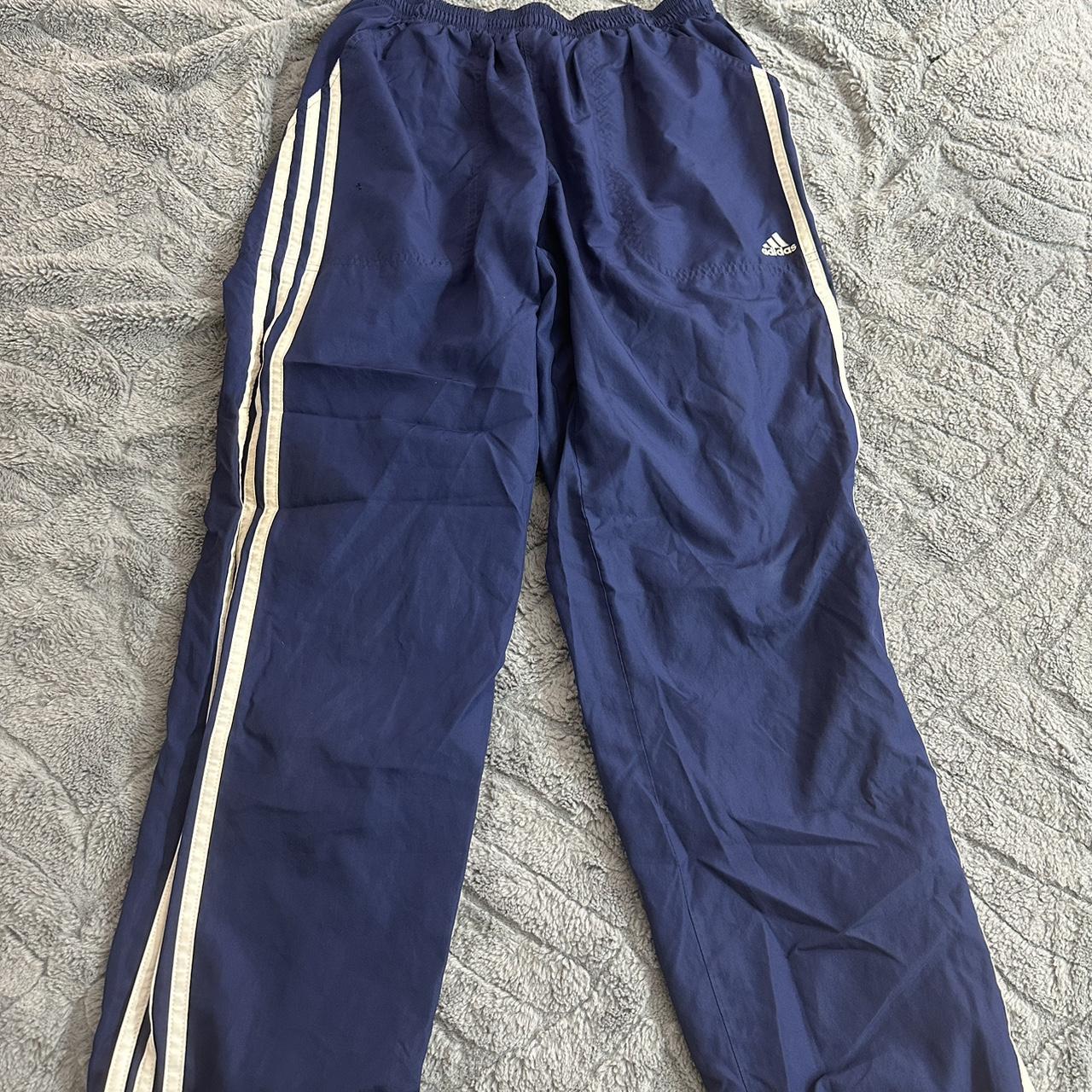 ADIDAS vintage navy track pants #vintage #2000s... - Depop