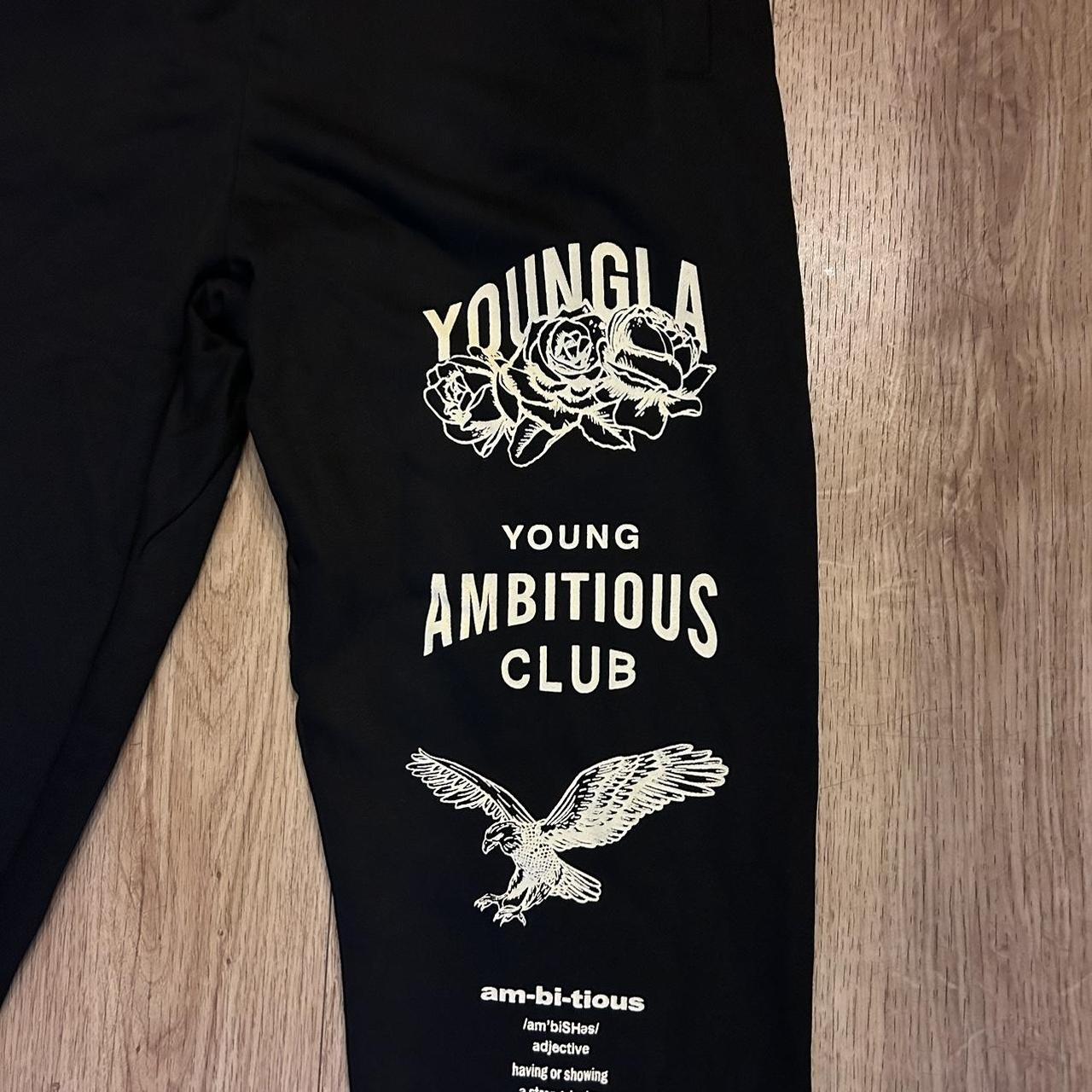 Young LA tracksuit size: medium colour: black/cream - Depop