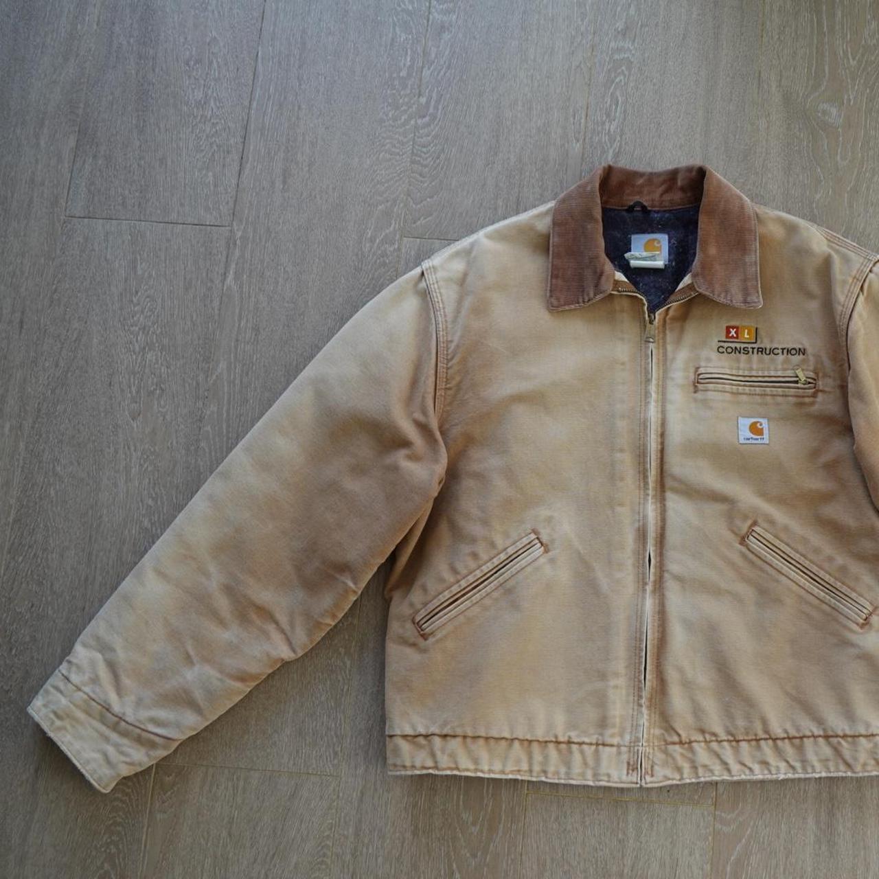Vintage Carhartt Detroit jacket J01 Brn 44 Brown | Depop