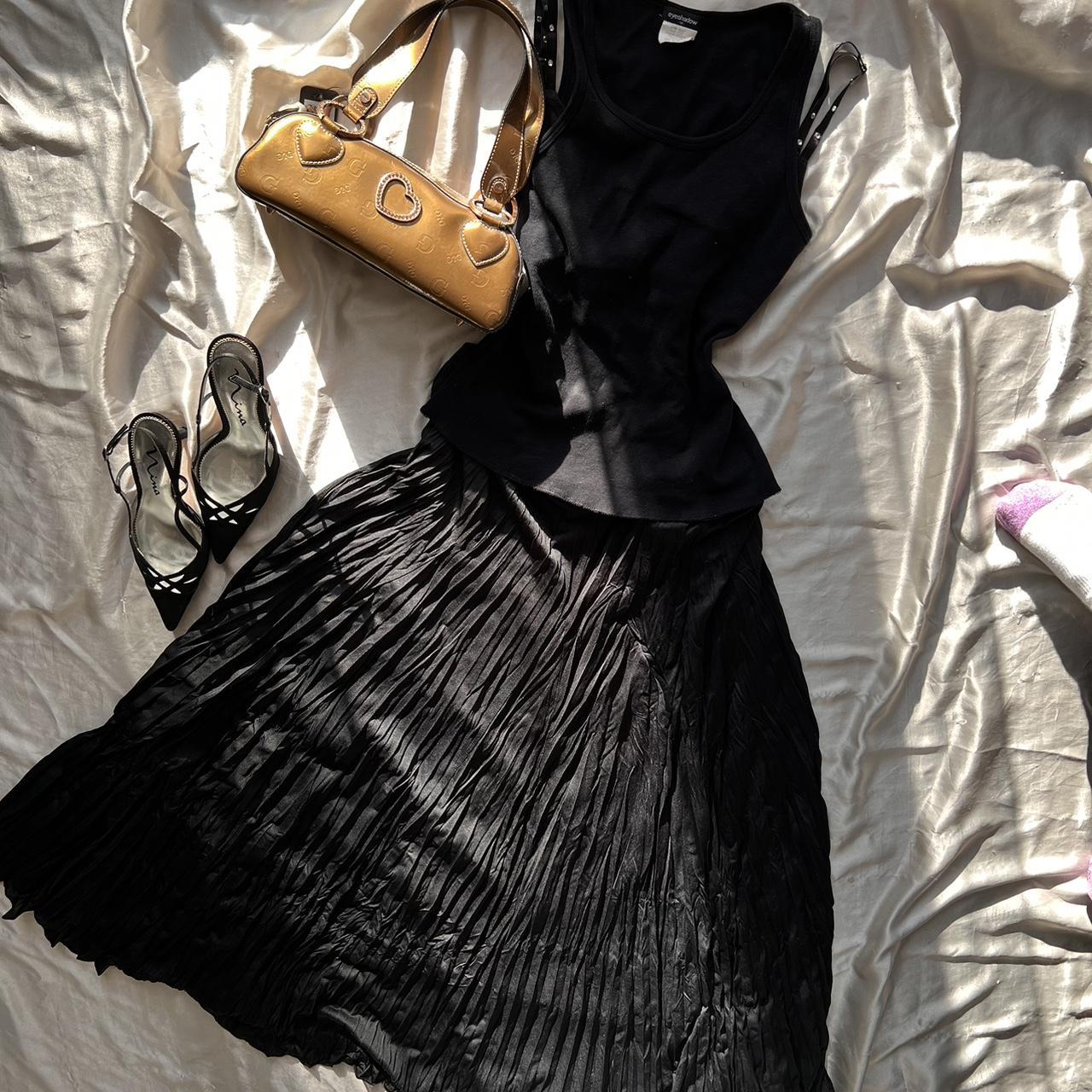 black plisse full maxi skirt ~ brand - new... - Depop