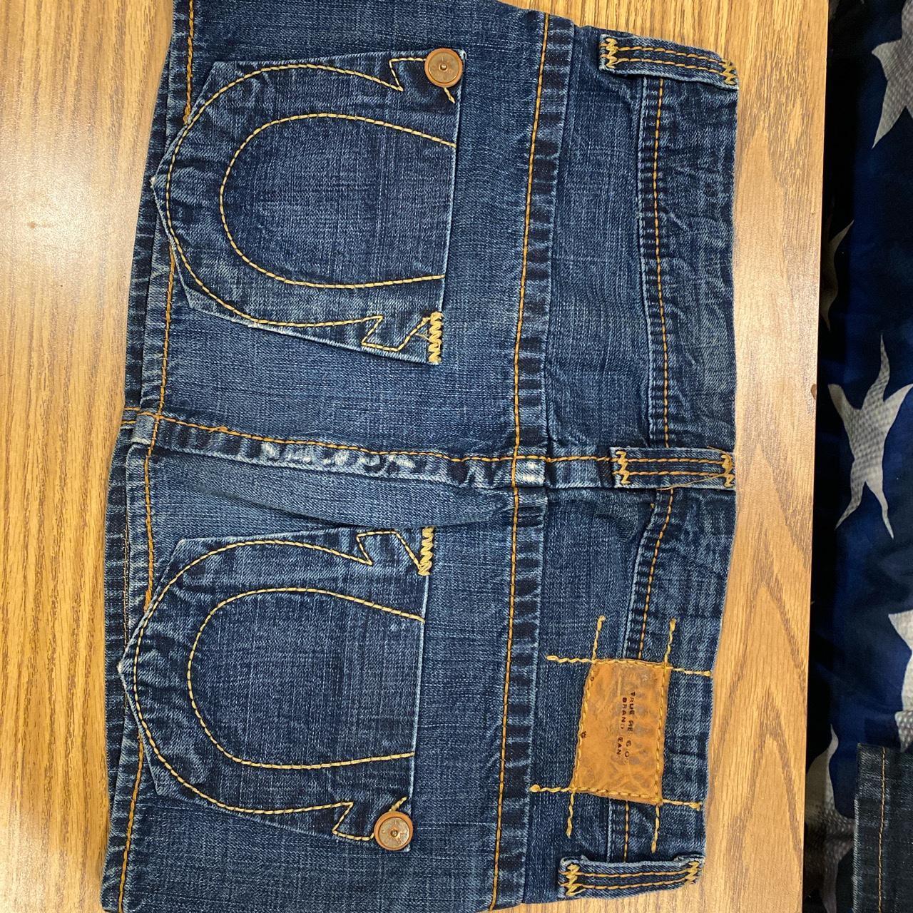 True Religion jean skirt . Size 27 …. is 29.5 waist... Depop
