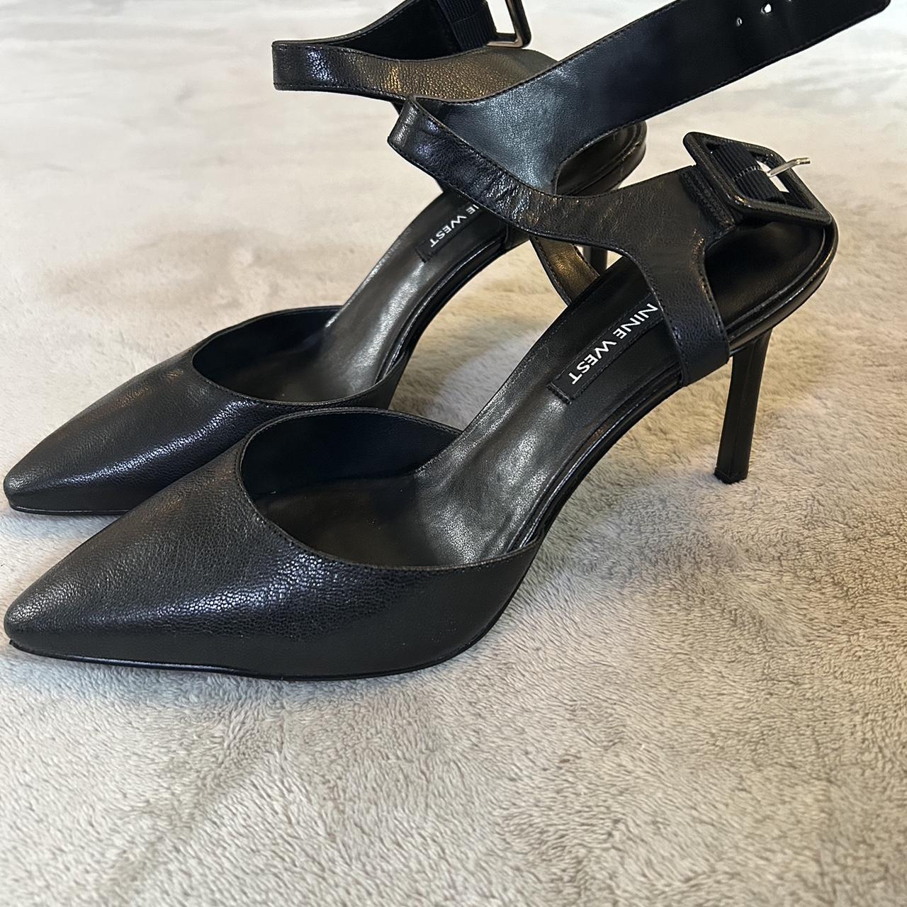 Black mid heels