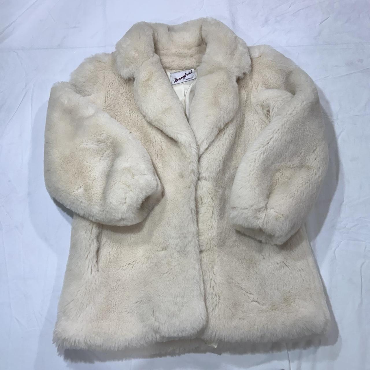 Vintage White Fur Jacket Donny Brooke Made In Depop 0970