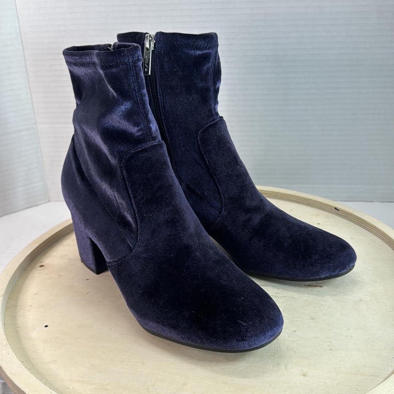 Unisa Unkianna Blue Velvet Ankle Booties Depop