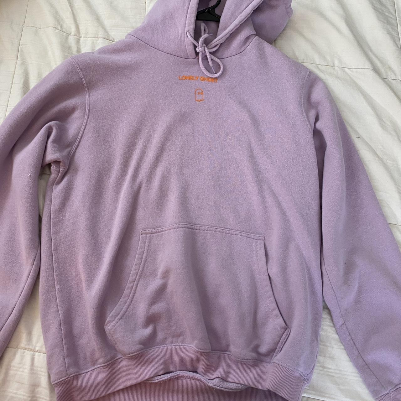 Lonely Ghost Women's Purple and Orange Sweatshirt | Depop