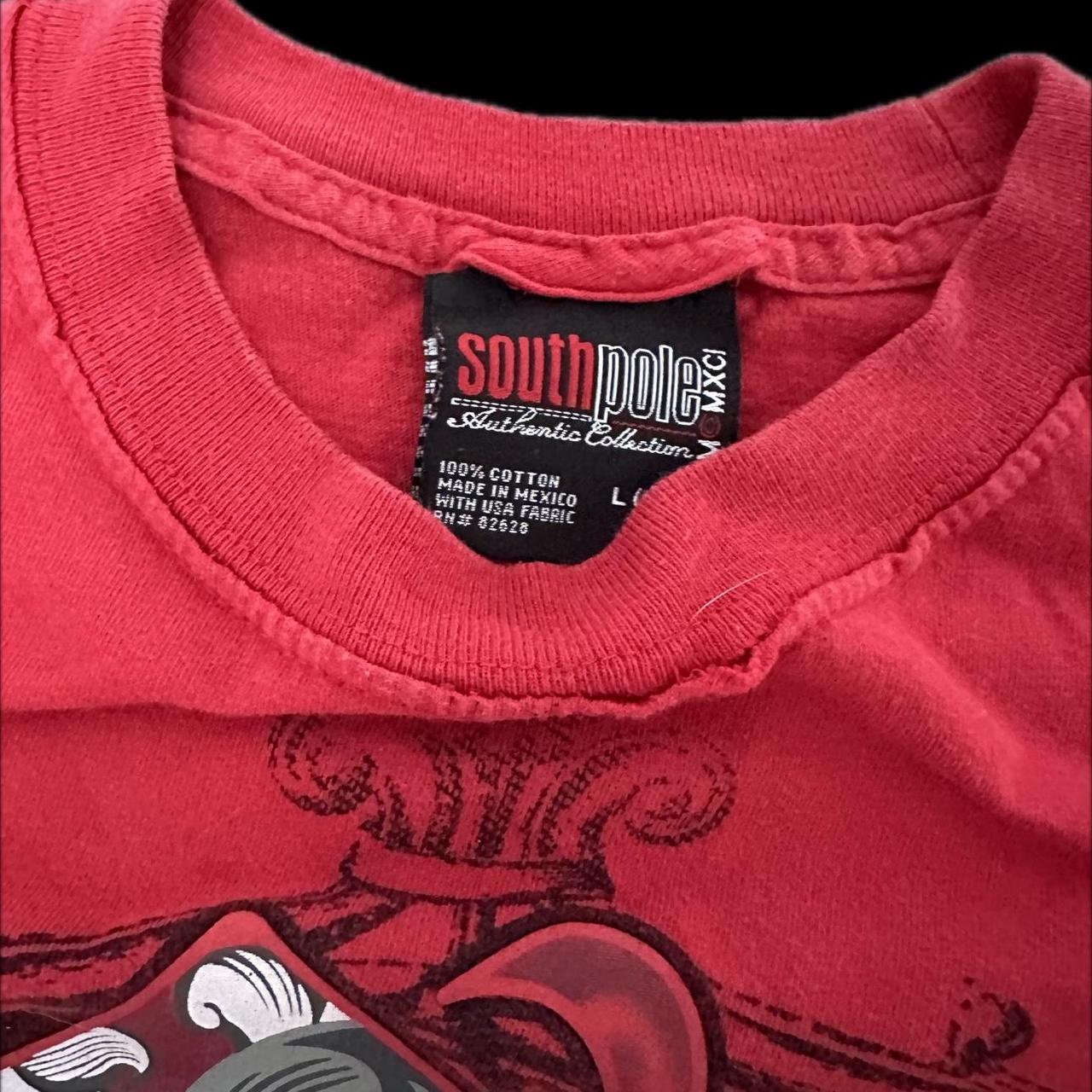 Men’s red vintage South Pole shirt Small black... - Depop