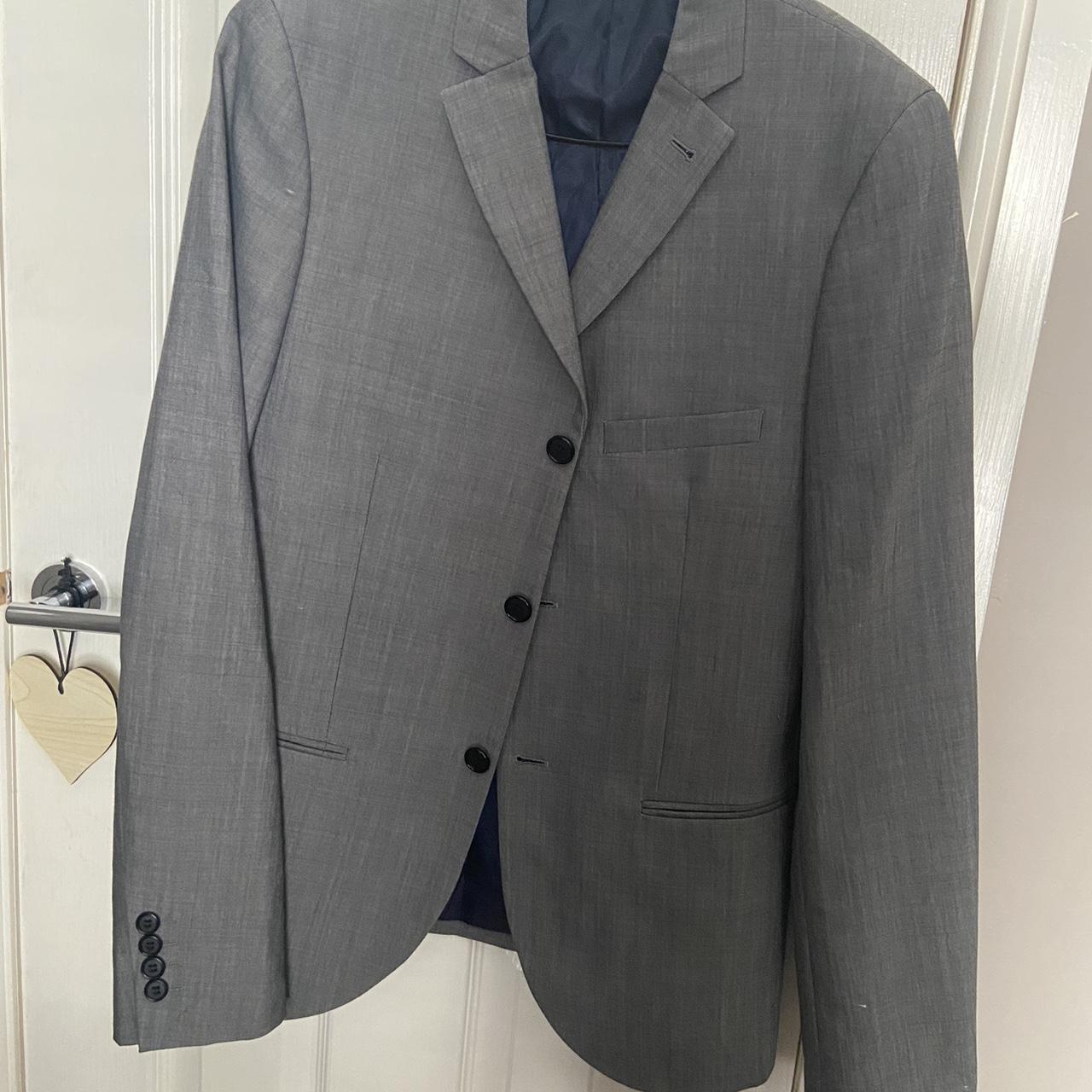 Grey Topman suit jacket - matching trousers... - Depop