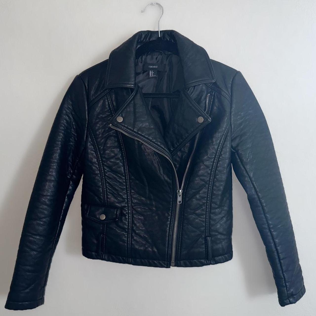 Ladies Jacket Faux Leather Moto Jacket Forever 21 Faux Leather