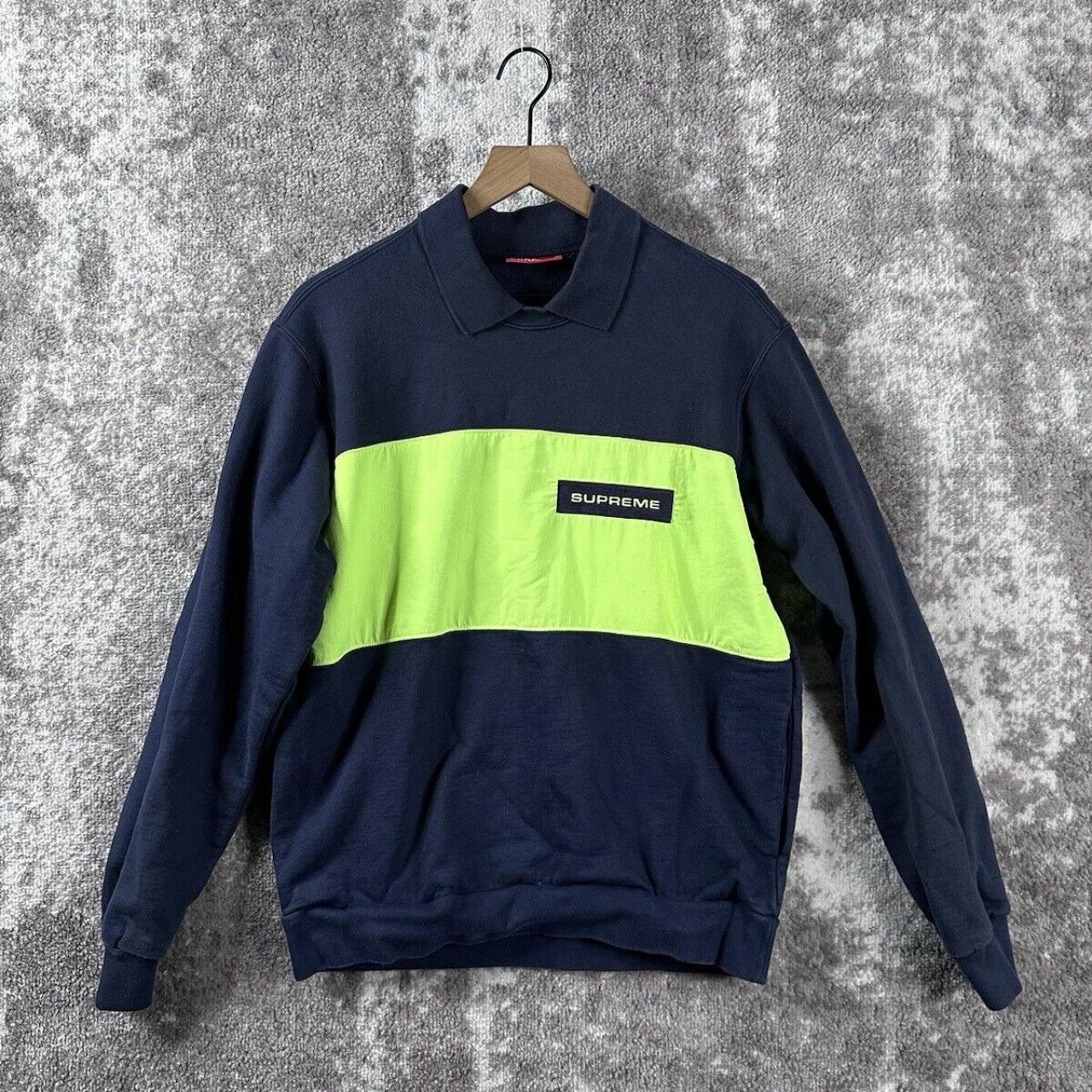 Supreme Sweatshirt Large Men s Polo Crewneck Neon. Depop