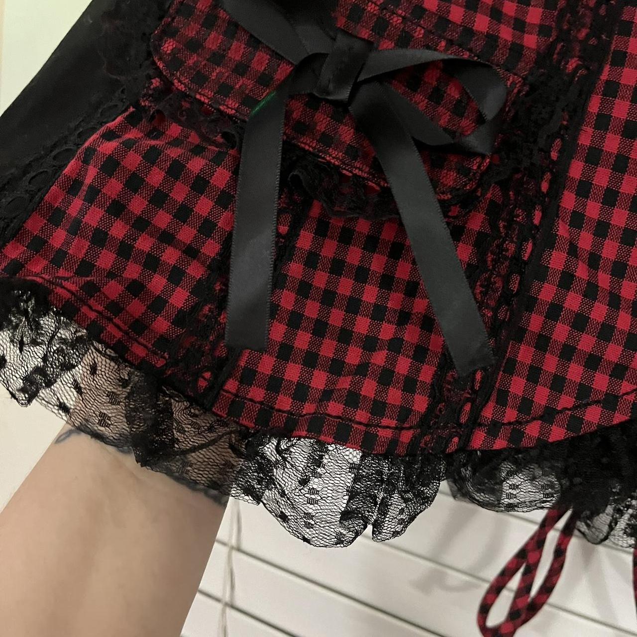 Tripp NYC x Dolls Kill Black & Red Gingham Bo Peep - Depop