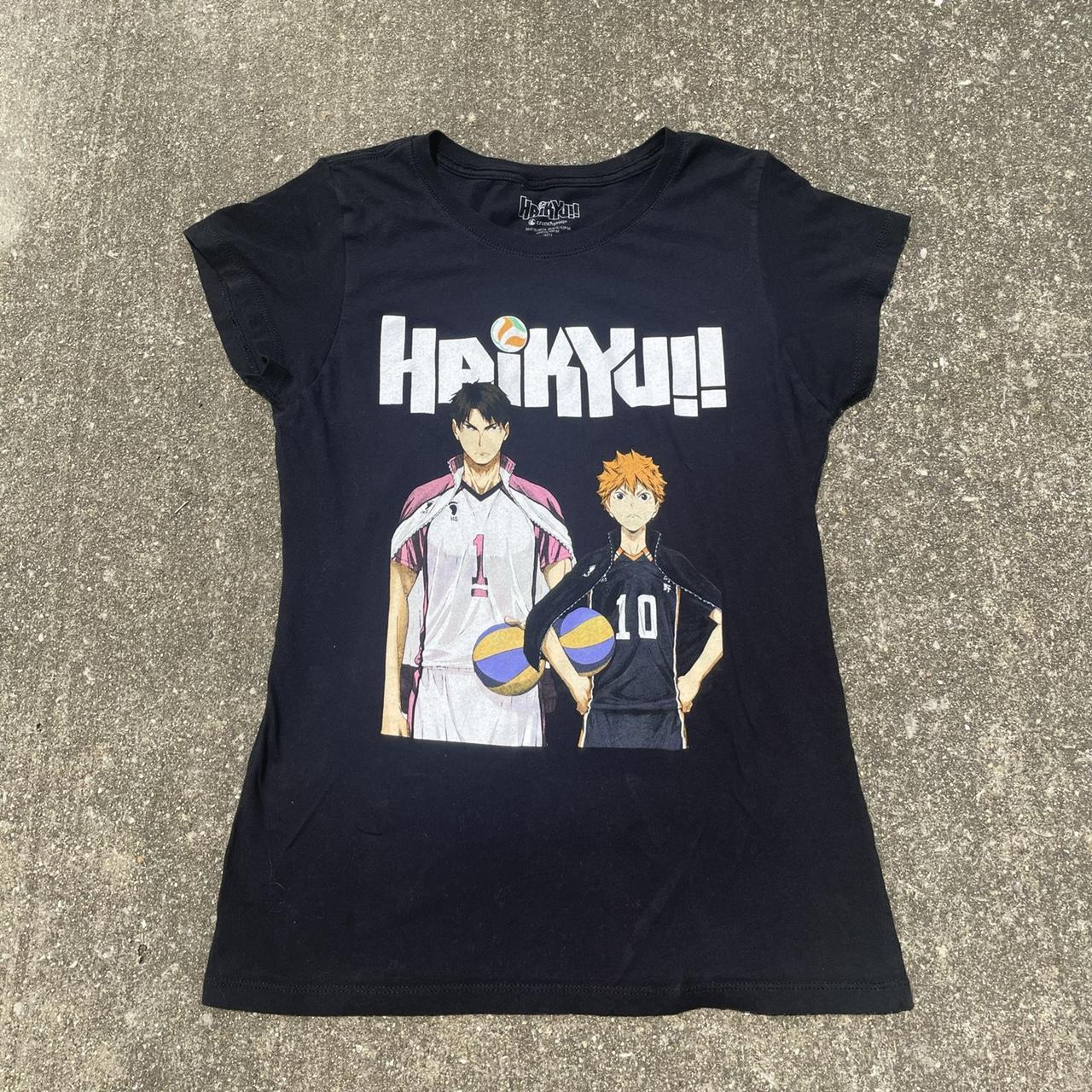 Haikyuu T-shirt Women's Size Medium M Black Anime Crunchyroll