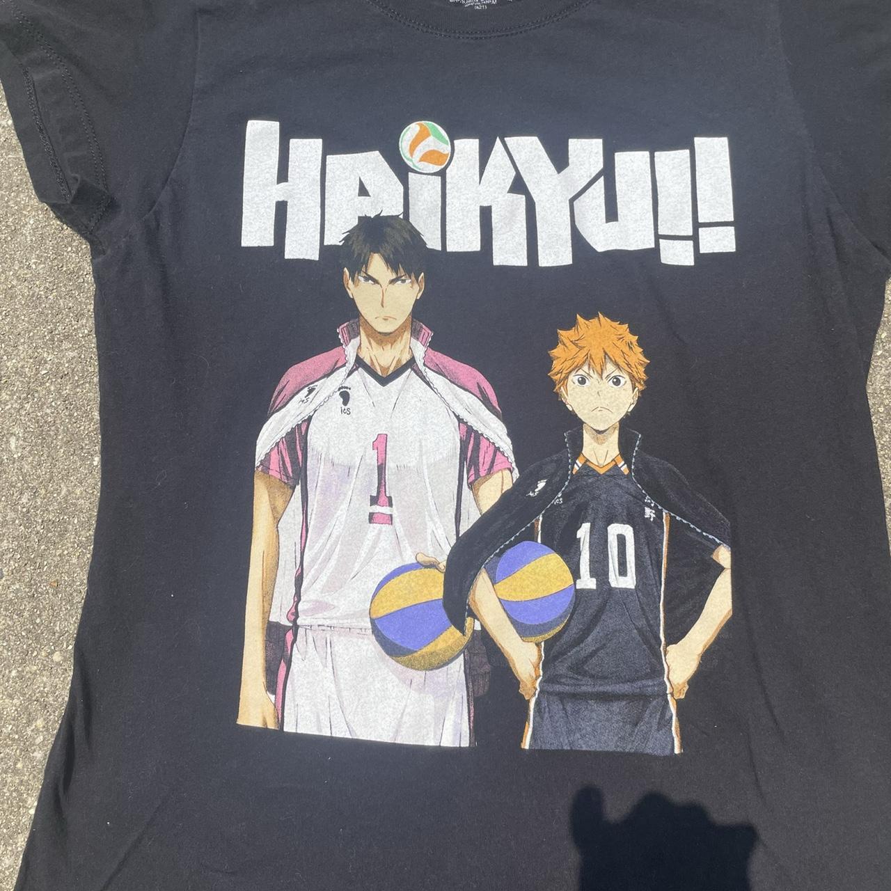 Haikyuu T-shirt Women's Size Medium M Black Anime Crunchyroll