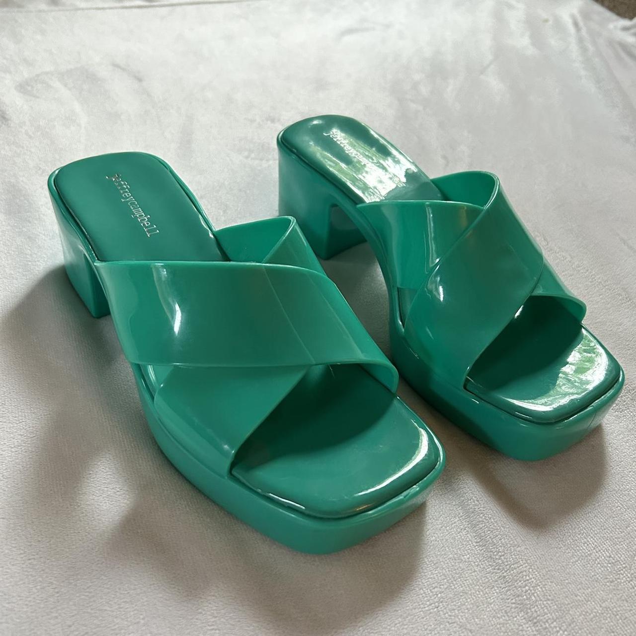 Teal Jeffrey Campbell Bubblegum Platform Sandals