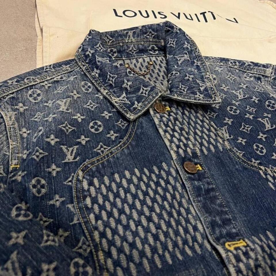 Louis Vuitton ready to wear monogram Jacquard fleece - Depop