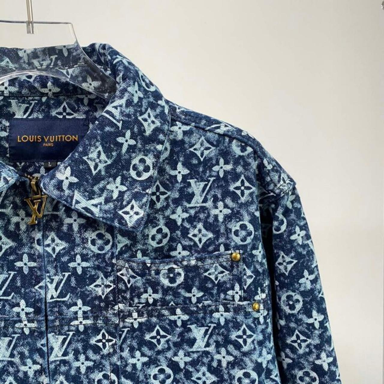 Louis Vuitton Monogram Denim Shirt New/Never - Depop