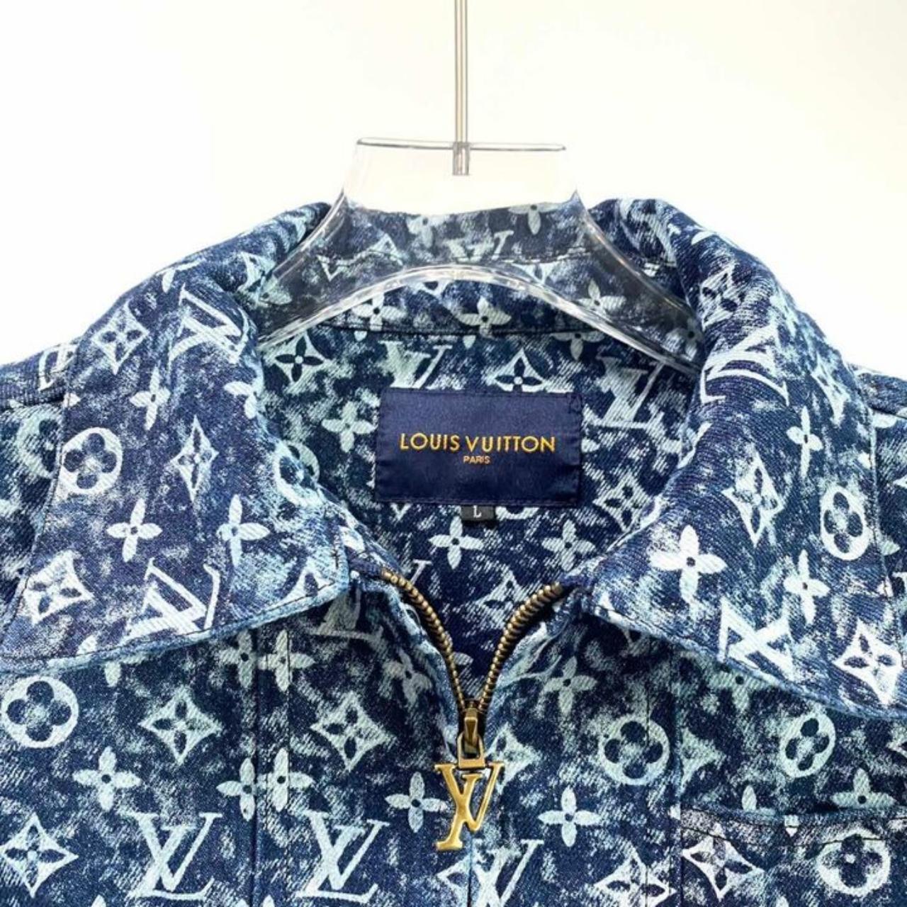 Louis Vuitton Monogram Denim Shirt New/Never - Depop