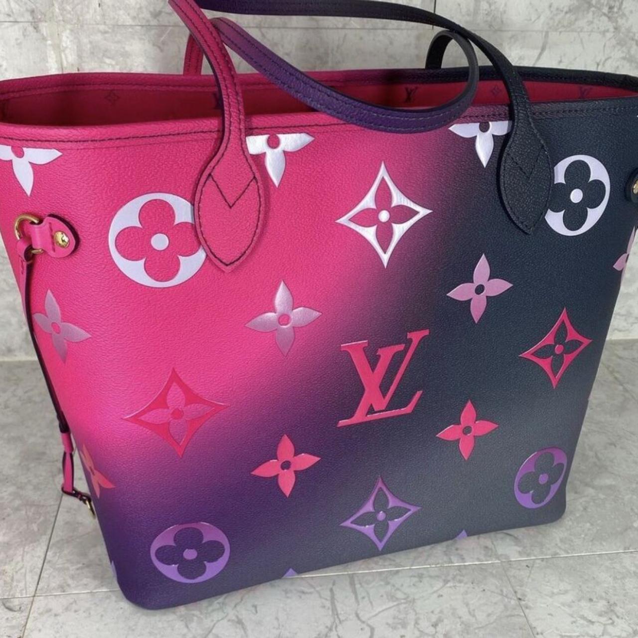 Louis Vuitton, Bags, Louis Vuitton Neverfull Mm Midnight Fuchsia Tote Bag  With Pochette