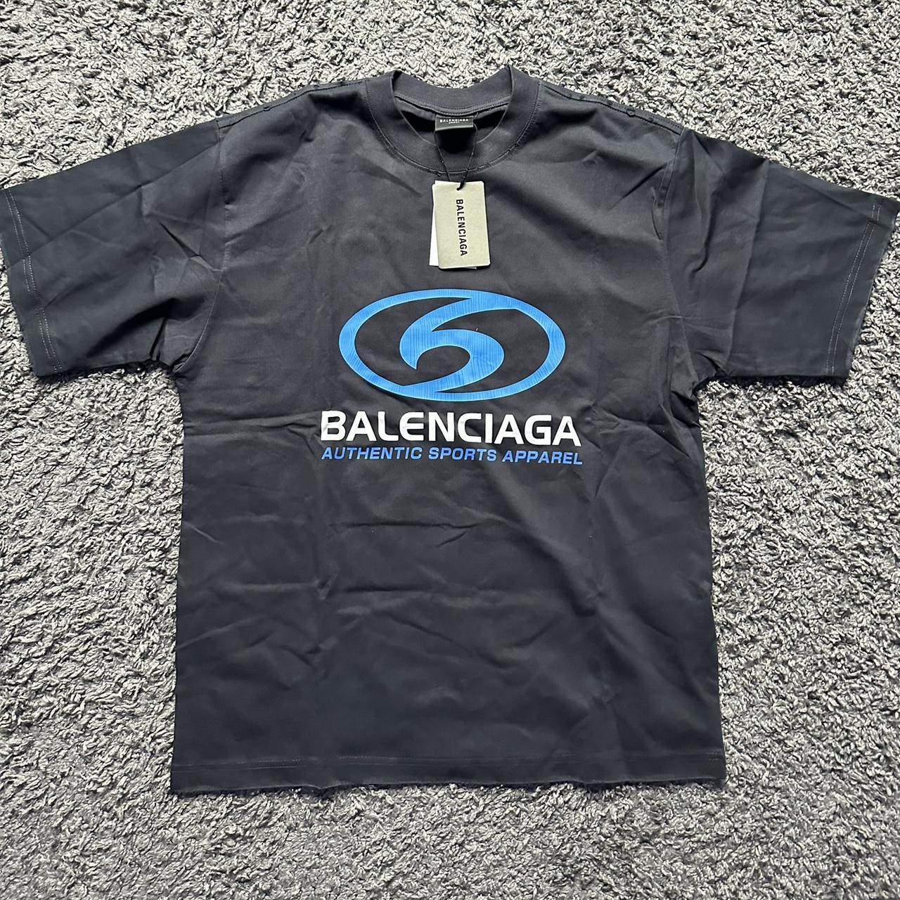 Balenciaga Authentic Sports Apparel Blue T Shirt