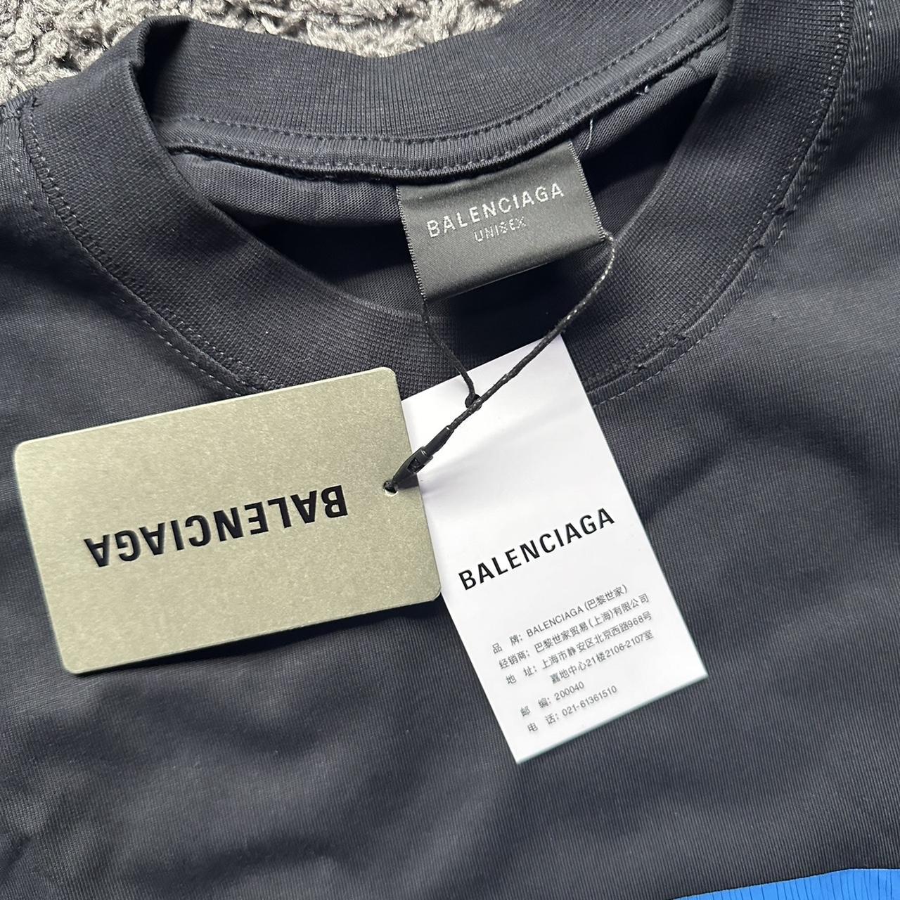 【BALENCIAGA】AUTHENTIC SPORTS APPAREL Tシャツ Balenciaga Authentic Sports Apparel Blue T-Shirt | Depop