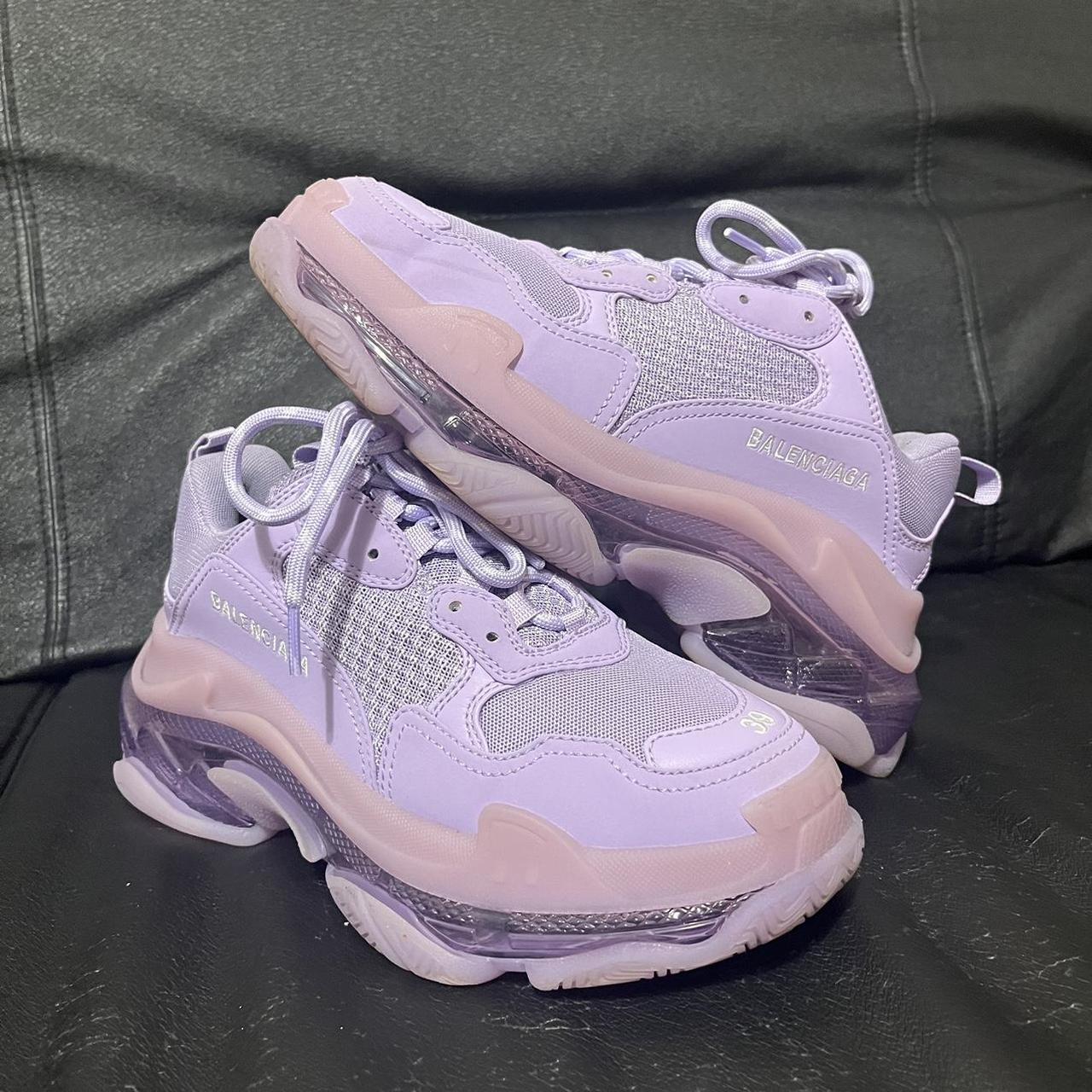 balenciaga triple s (lilac), lightly used! Depop
