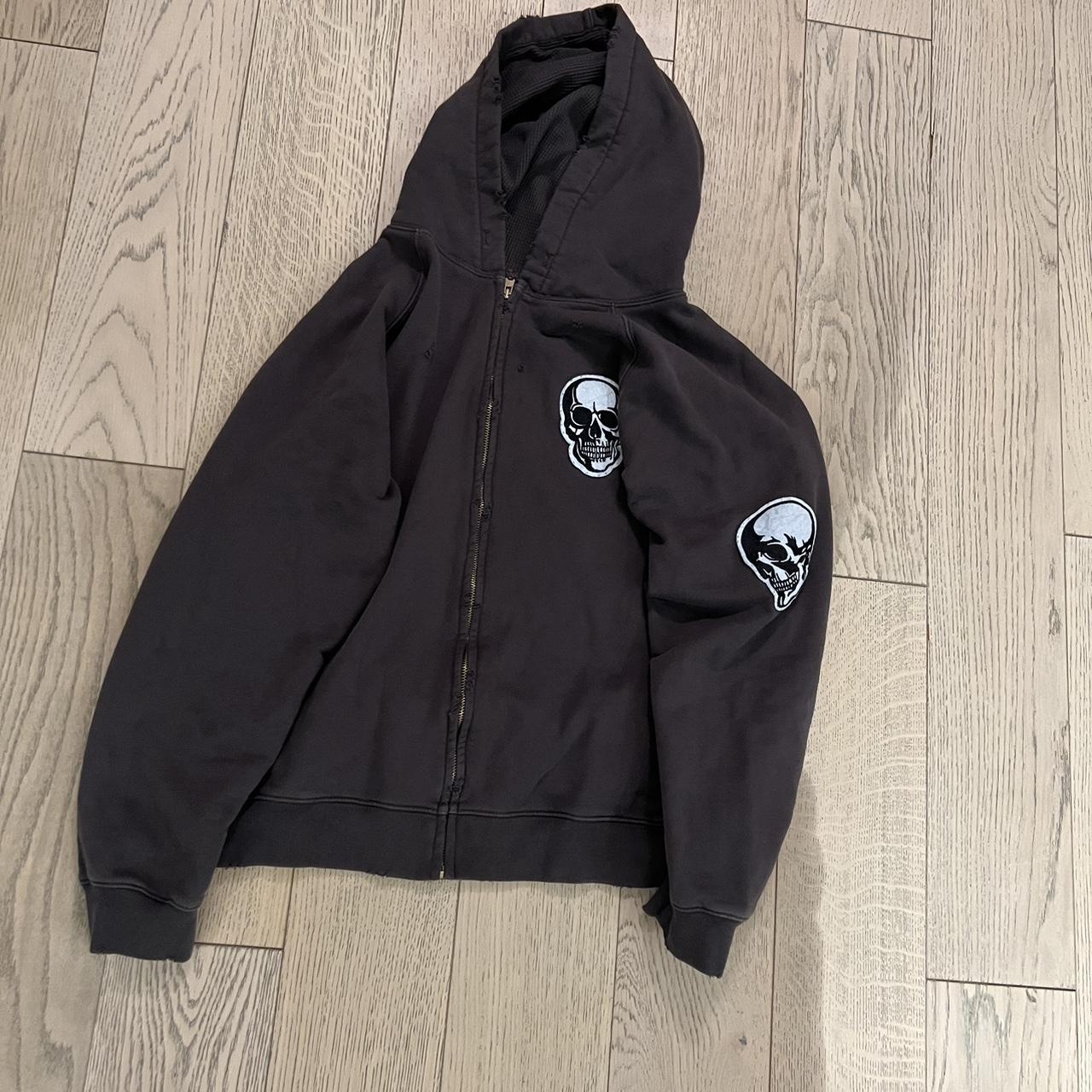 NUMBER NINE DOUBLE SKULL HOODIE SIZE 4 - Depop