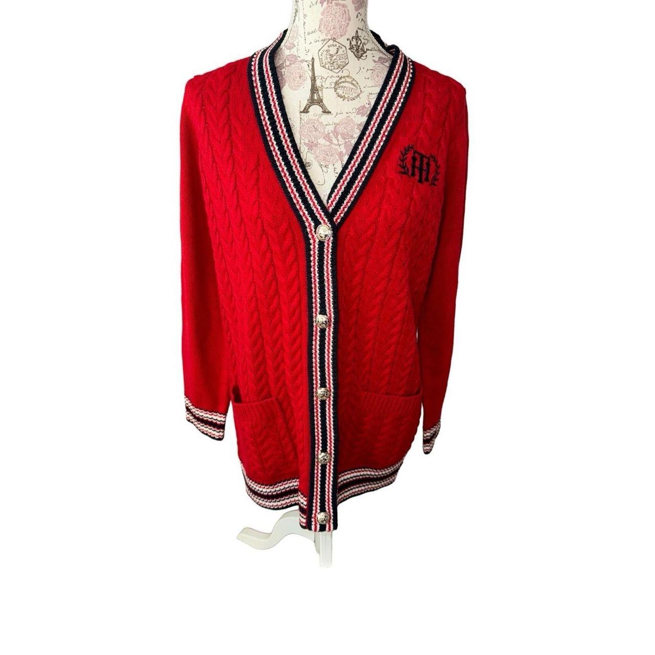 Tommy hilfiger hotsell red cardigan