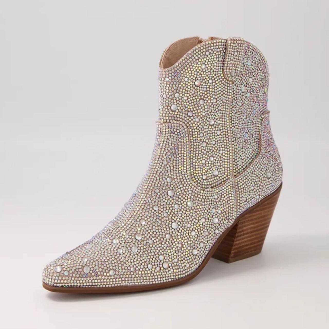 Midas Sparkly Cowboy Boots AUS US 6 UK 4 Shine. Depop