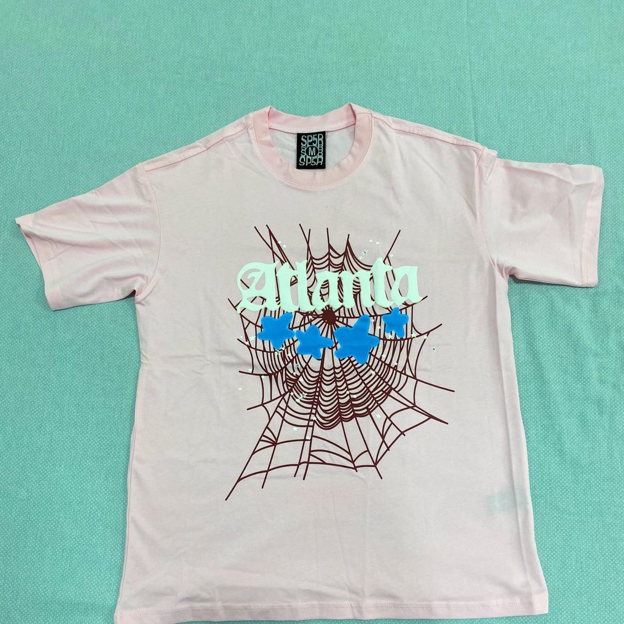 t-shirt Sp5der (spider) rosa Atlanta uomo taglia M | Depop